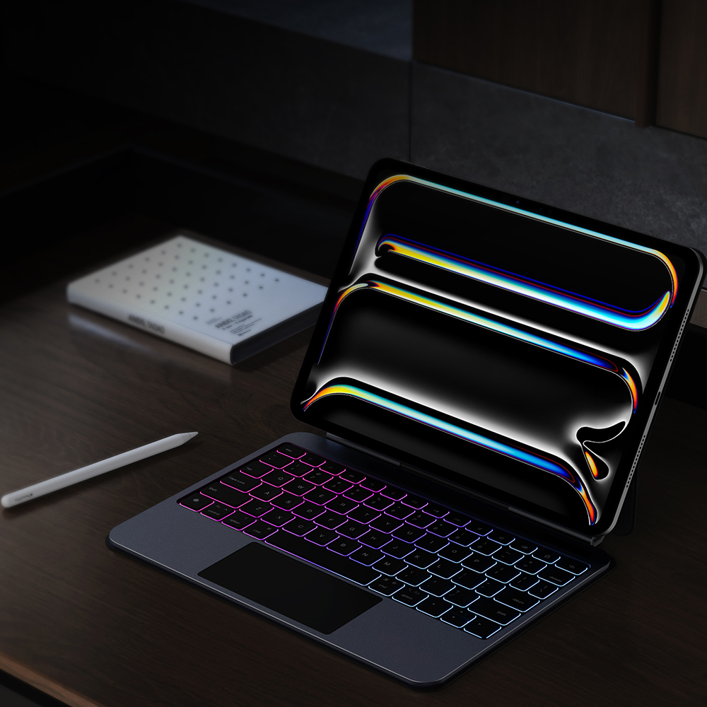 Etui z klawiaturą Bluetooth Dux Ducis (MK Pro Series) do iPad Air 11" 6 gen. 2024, iPad Air 10.9" 4/5, iPad Pro 11 2022/2021/2020, białe